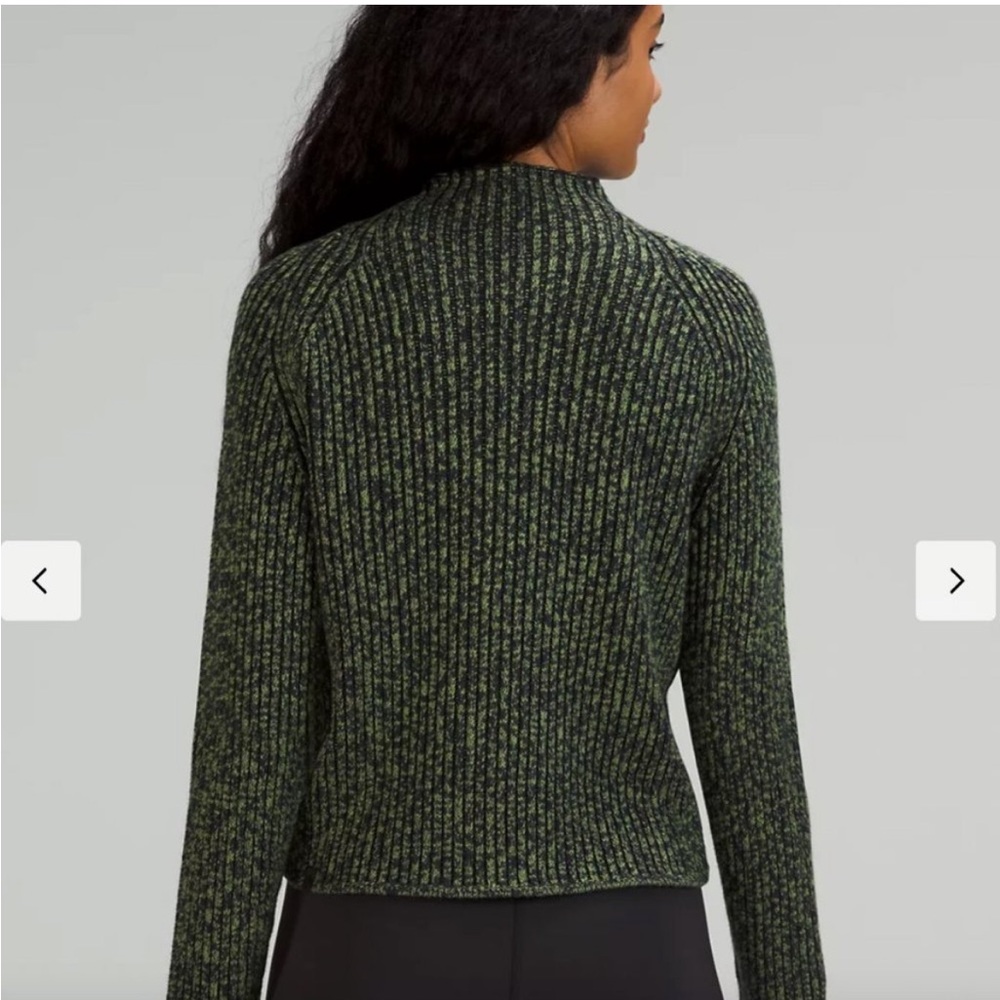 Lululemon Cotton-Cashmere Blend Mock Neck Sweater size 14 - Picture 2 of 7